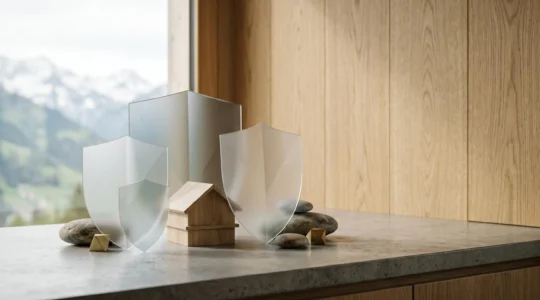 Concept de sécurité financière et protection hypothécaire dans un environnement immobilier suisse