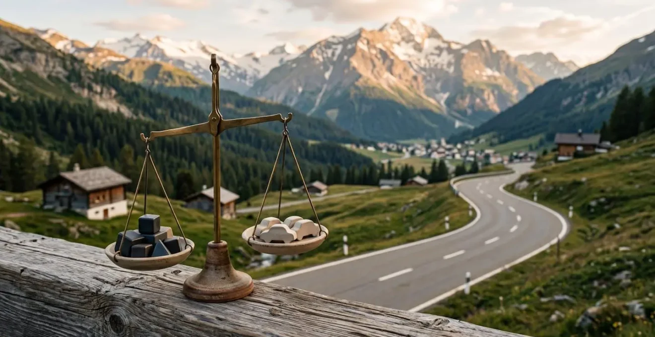 Illustration conceptuelle du système d'assurance automobile suisse avec mécanisme de bonus-malus