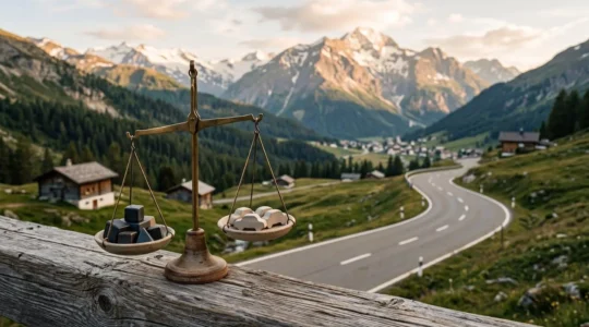 Illustration conceptuelle du système d'assurance automobile suisse avec mécanisme de bonus-malus