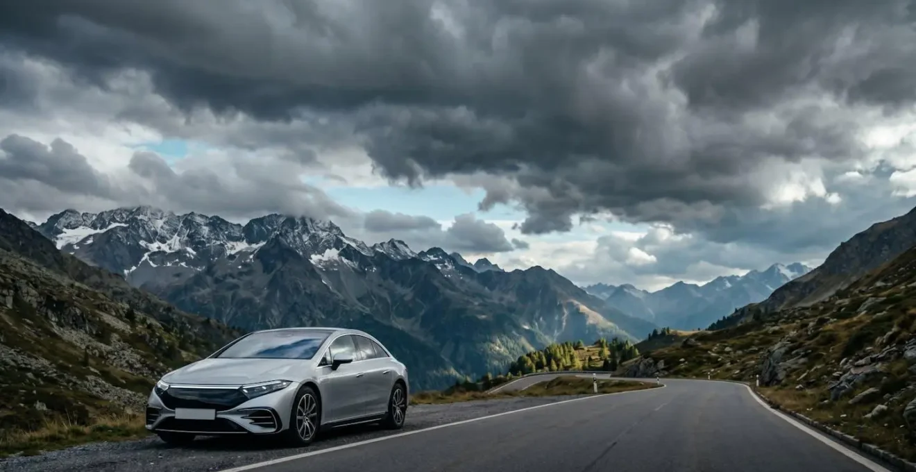 Voiture protégée contre les intempéries naturelles extrêmes en Suisse